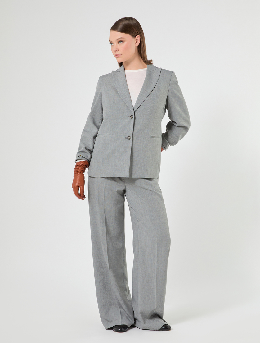 Giacca blazer in stuoia mélange - GRIGIO MEDIO - Marina Rinaldi - 2