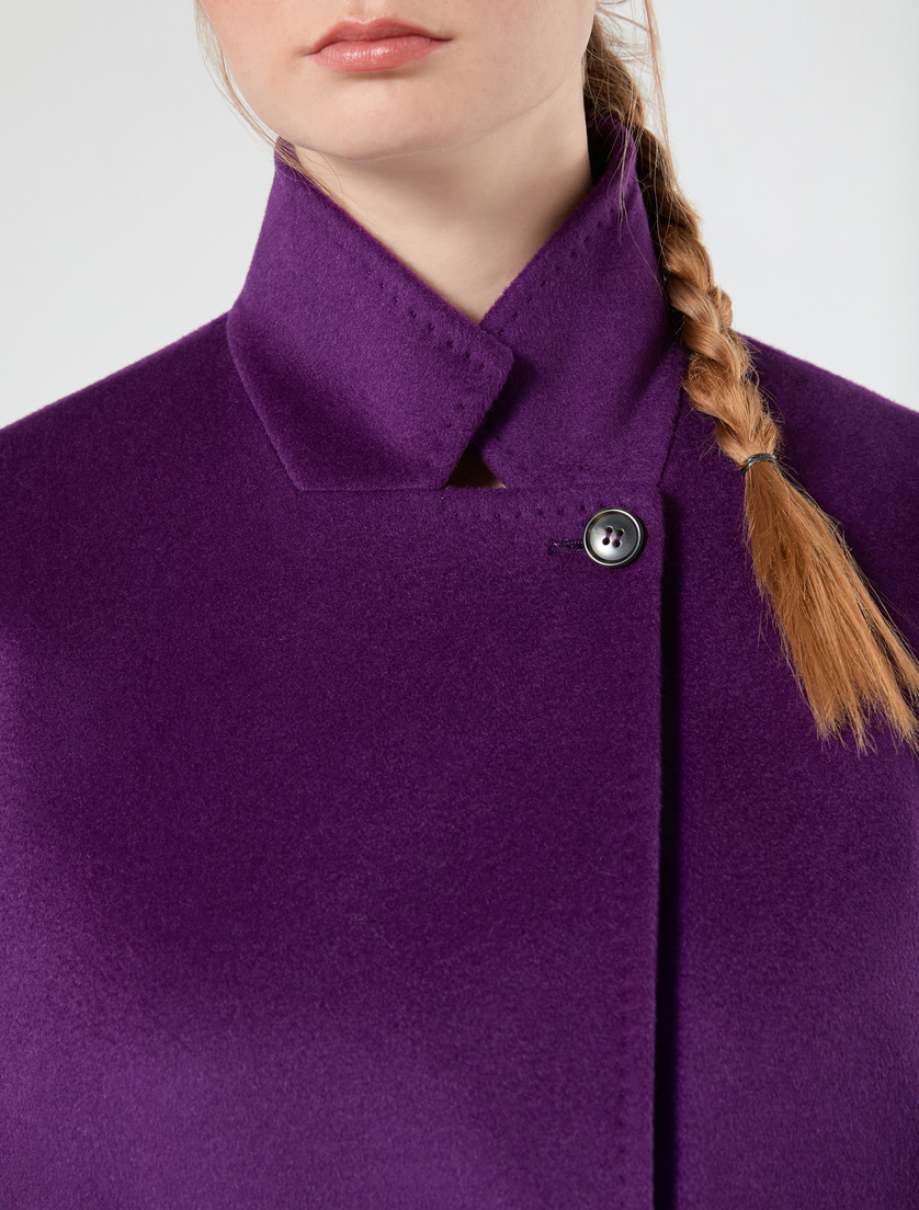 Giaccone in drap di lana - VIOLA SCURO - Marina Rinaldi - 5