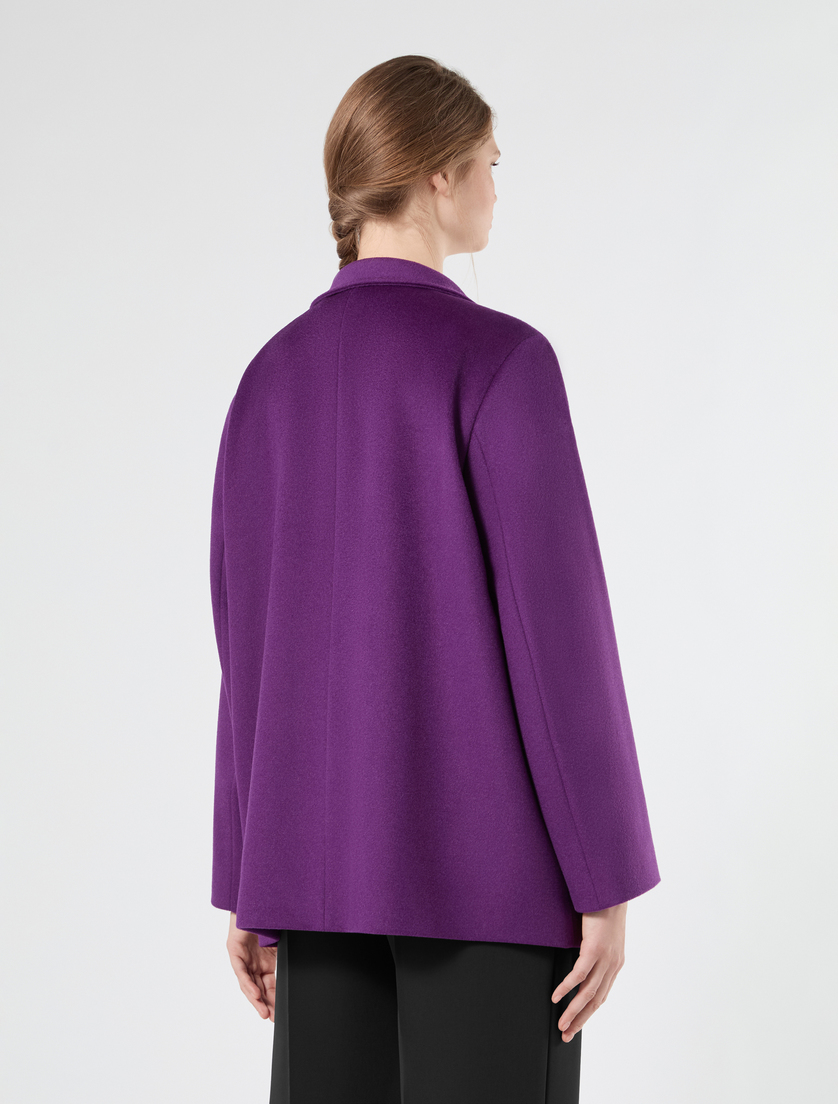 Giaccone in drap di lana - VIOLA SCURO - Marina Rinaldi - 4