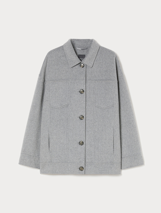 Wool blend double-sided fabric jacket - Marina Rinaldi