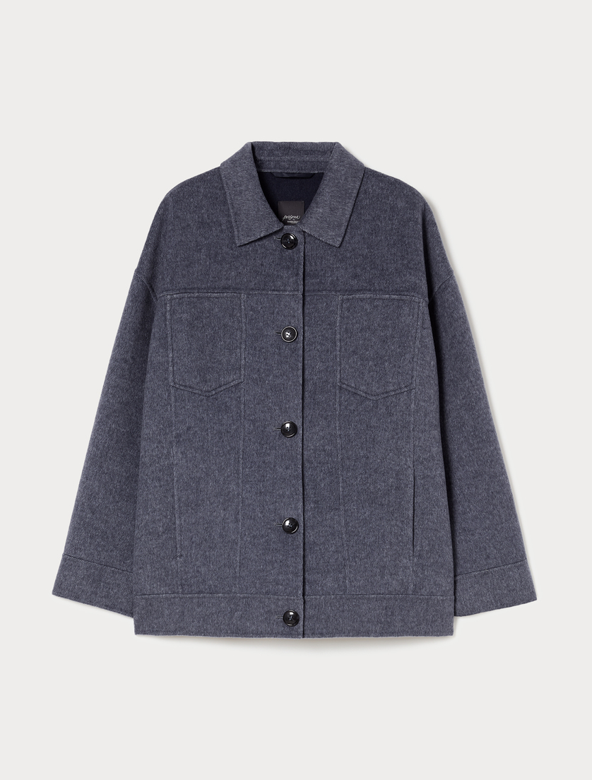 Wool blend double-sided fabric jacket - AVIO - Marina Rinaldi