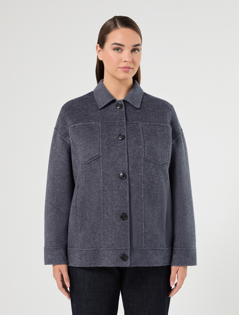 Wool blend double-sided fabric jacket - AVIO - Marina Rinaldi - 3