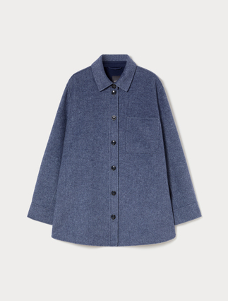 Wool blend double-sided fabric jacket - Marina Rinaldi