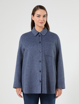 Wool blend double-sided fabric jacket - AVIO - Marina Rinaldi - 3
