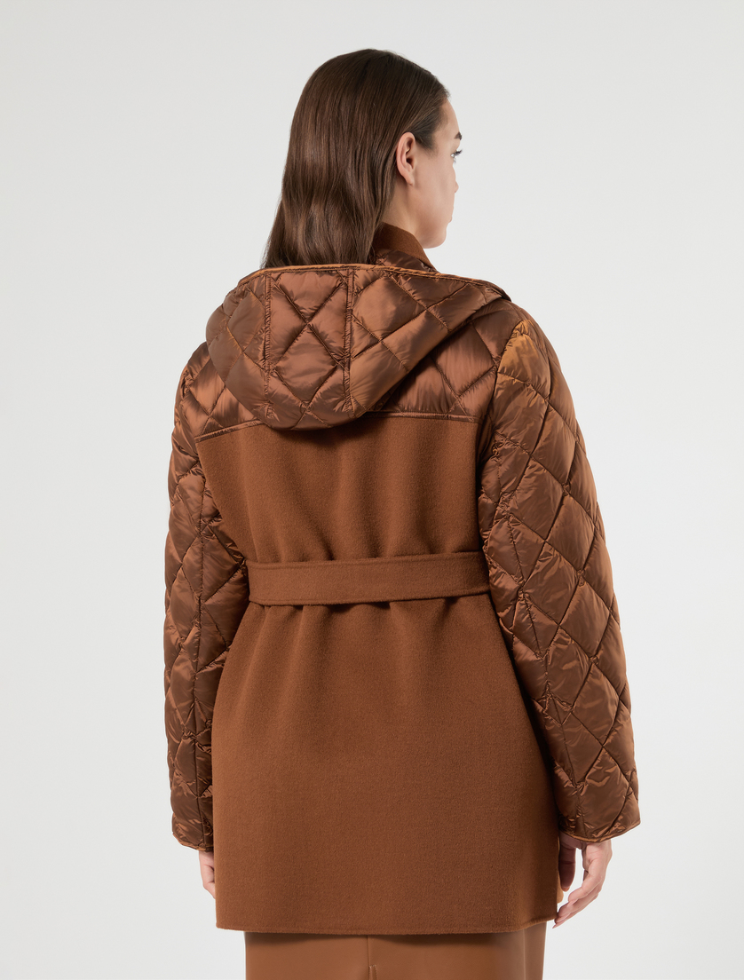Manteau double en mélange de laine et de nylon - CUIR DE VACHE - Marina Rinaldi - 4