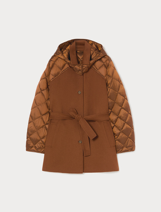 Manteau double en mélange de laine et de nylon - CUIR DE VACHE - Marina Rinaldi - 1