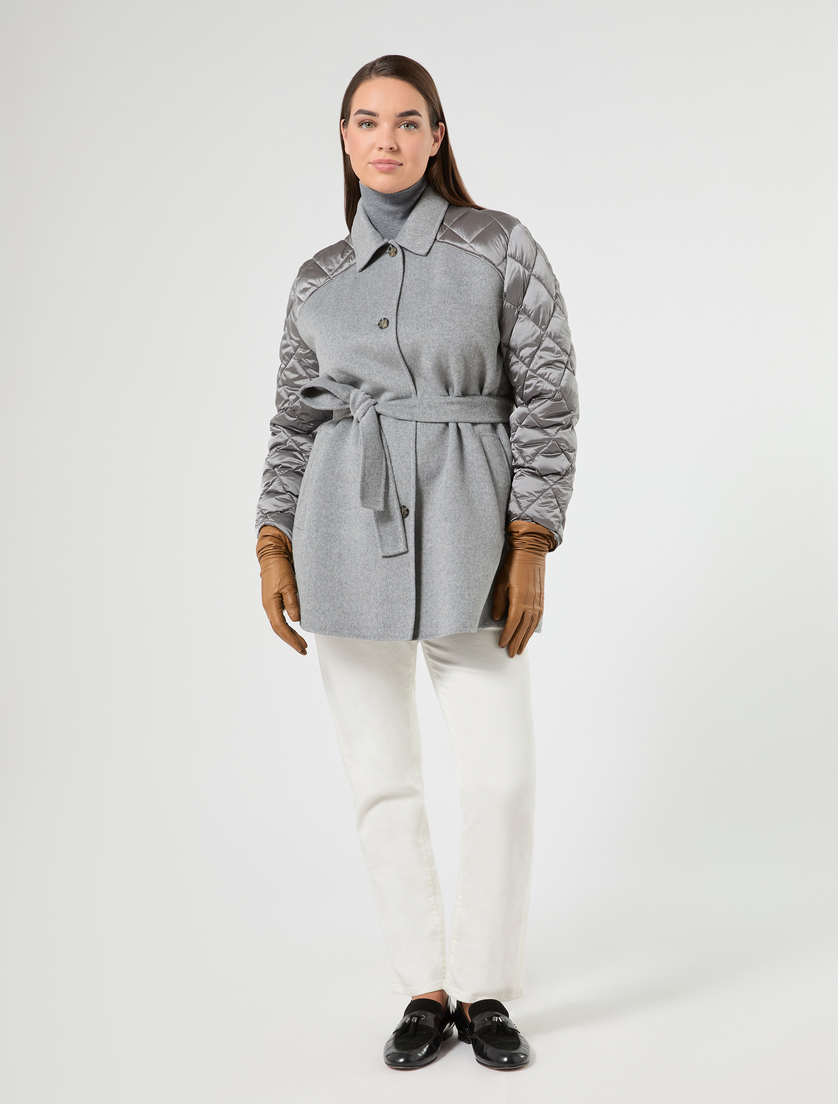 Wool and nylon blend double-faced fabric jacket - Marina Rinaldi