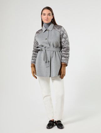 Wool and nylon blend double-faced fabric jacket - Marina Rinaldi