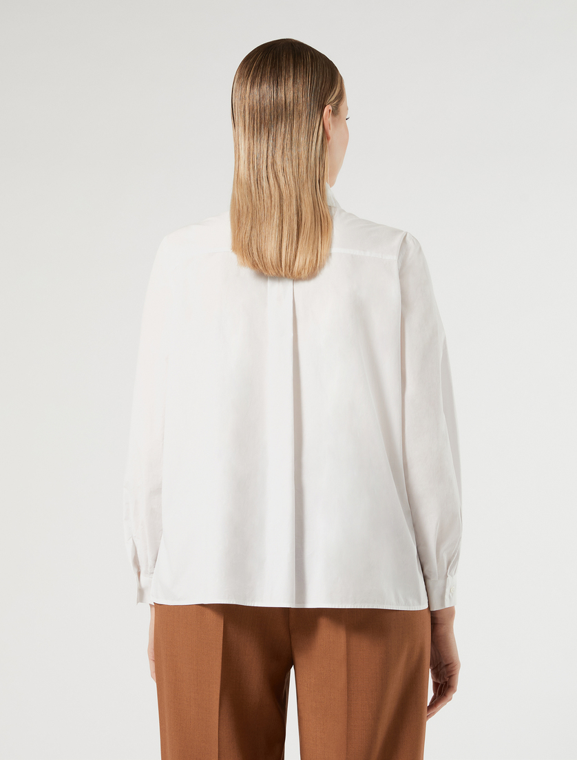 Cotton poplin shirt - OPTICAL WHITE - Marina Rinaldi - 4