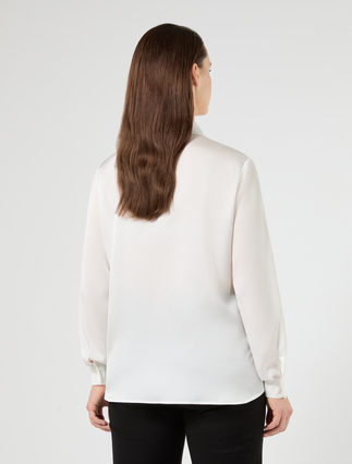Satin shirt - WHITE - Marina Rinaldi - 4
