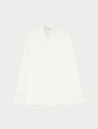 Satin shirt - WHITE - Marina Rinaldi - 1