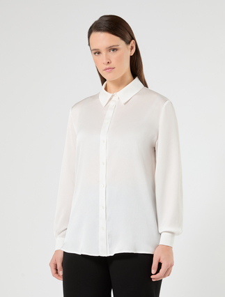 Camicia in raso - BIANCO