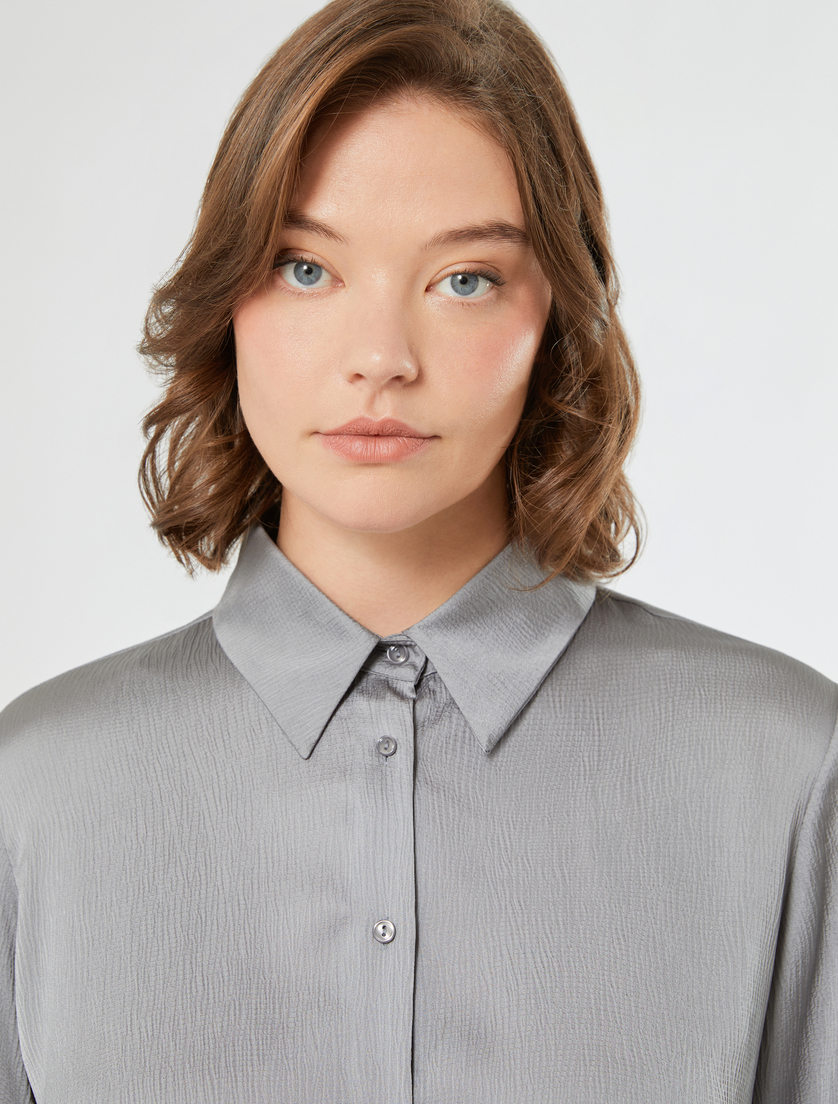 Satin shirt - MEDIUM GREY - Marina Rinaldi - 5