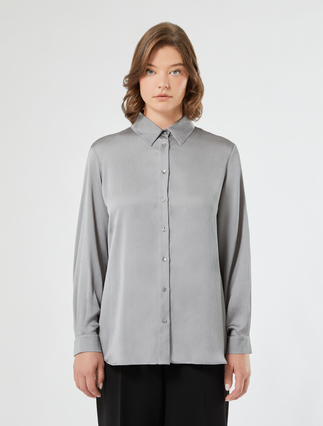 Satin shirt - MEDIUM GREY - Marina Rinaldi - 3