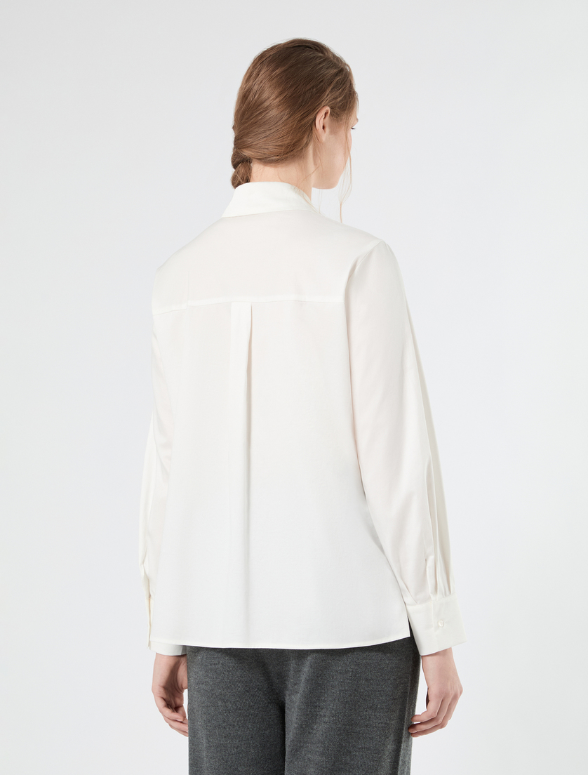 Stretch satin shirt - WHITE - Marina Rinaldi - 4