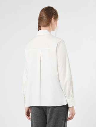 Stretch satin shirt - WHITE - Marina Rinaldi - 4