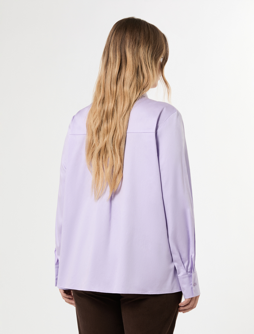Stretch satin shirt - LILAC - Marina Rinaldi - 4
