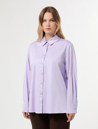 Stretch satin shirt - LILAC - Marina Rinaldi - 3