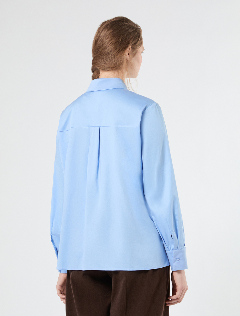Stretch satin shirt - LIGHT BLUE - Marina Rinaldi - 4