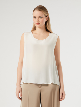 Top aus Crêpe de Chine - WEISS - Marina Rinaldi - 3