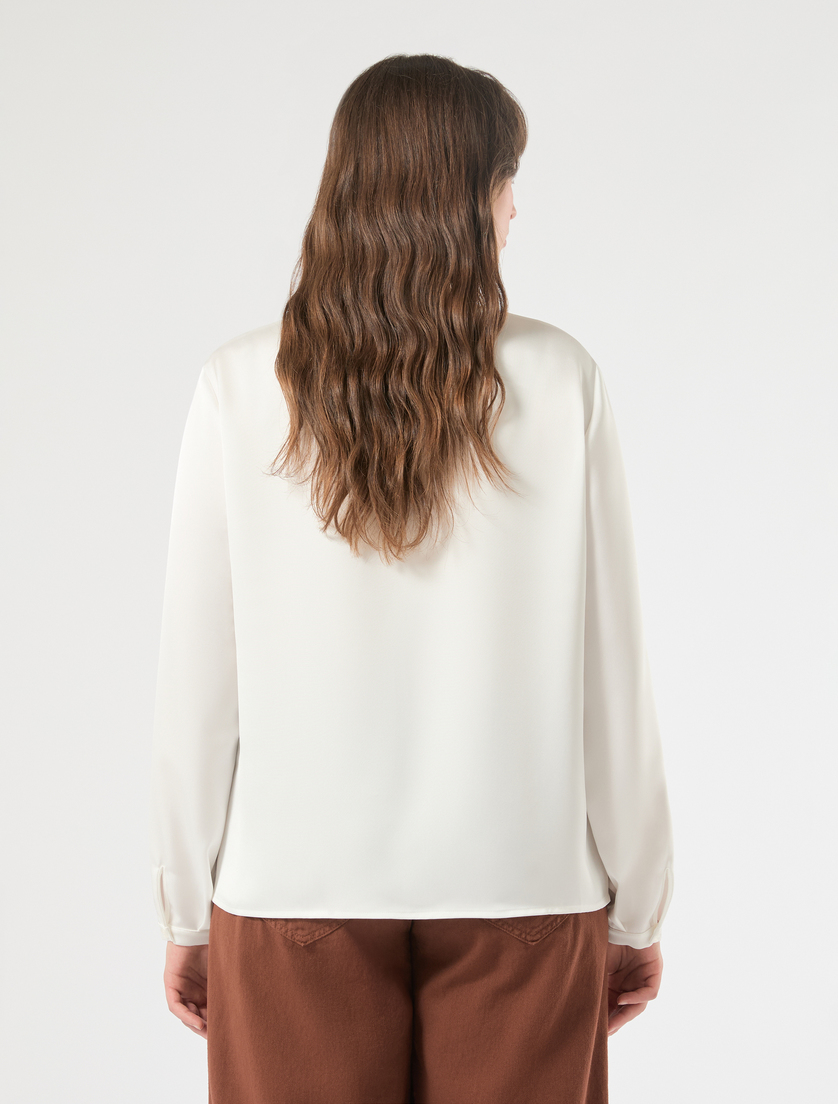 Blusa in satin - BIANCO - Marina Rinaldi - 4