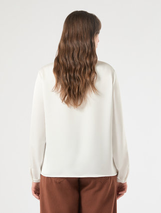 Blusa in satin - BIANCO - Marina Rinaldi - 4