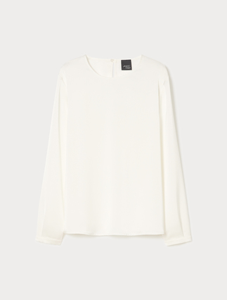 Blusa in satin - BIANCO - Marina Rinaldi - 1