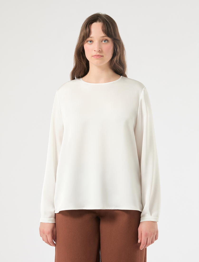 Blusa in satin - BIANCO - Marina Rinaldi - 3