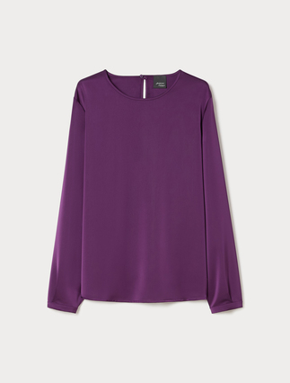 Satin blouse - DARK VIOLET - Marina Rinaldi - 1