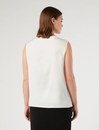 Satin top - WHITE - Marina Rinaldi - 4