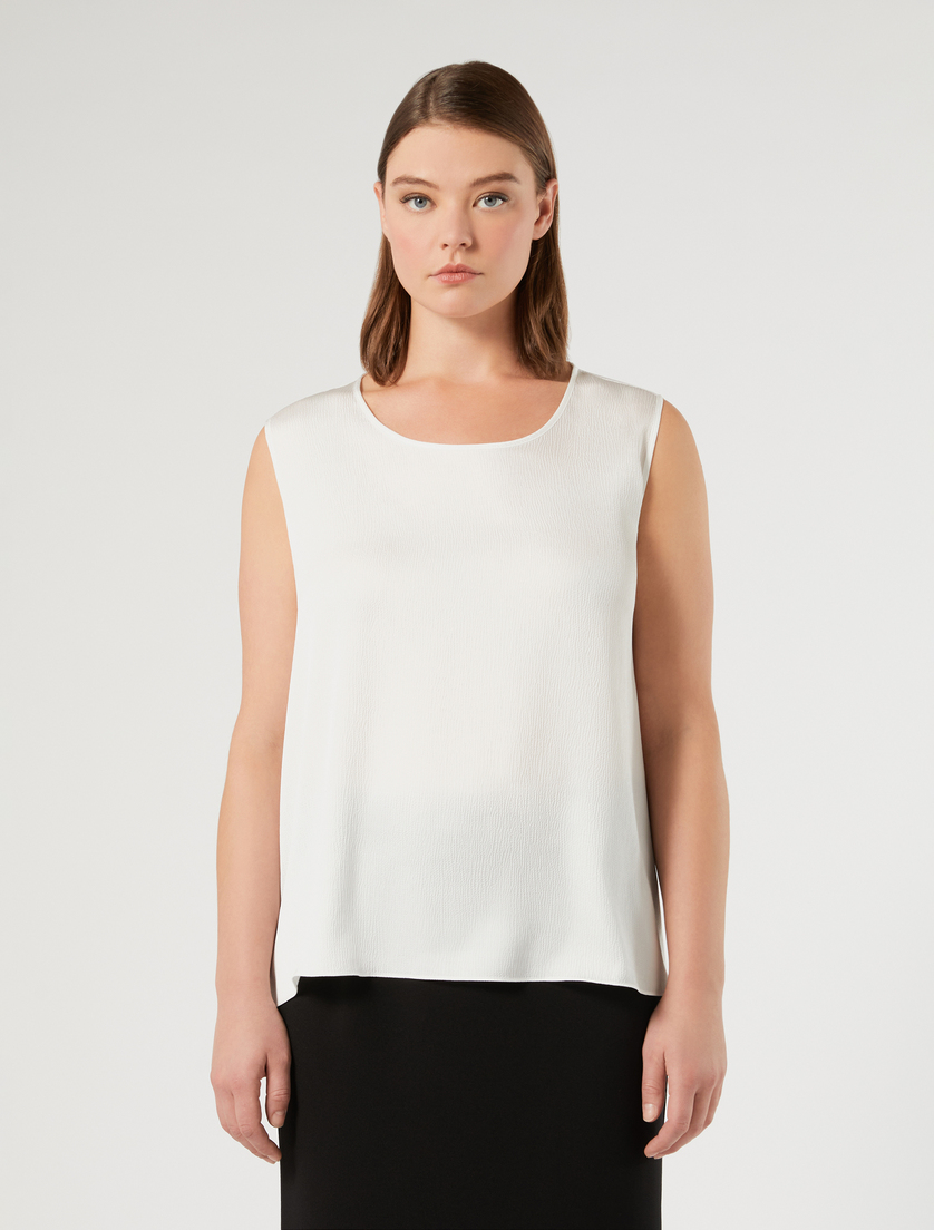 Satin top - WHITE - Marina Rinaldi - 3