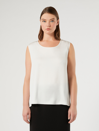 Satin top - WHITE