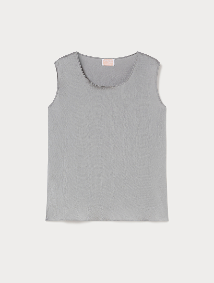 Satin top - MEDIUM GREY - Marina Rinaldi