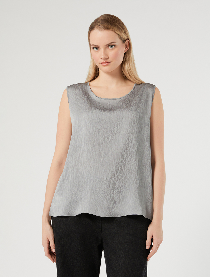 Satin top - MEDIUM GREY - Marina Rinaldi - 3