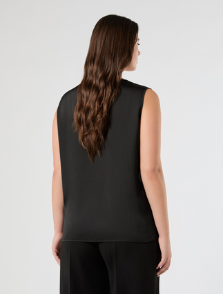 Satin top - BLACK - Marina Rinaldi - 4