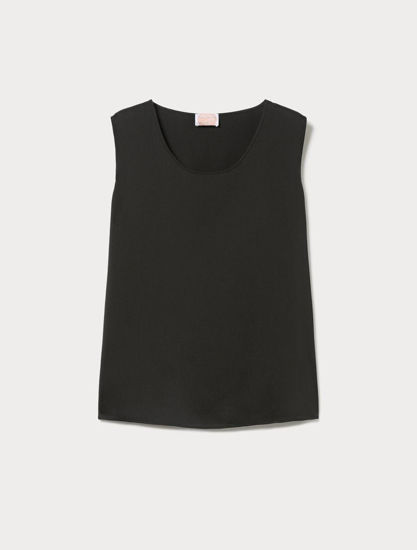 Satin top - BLACK - Marina Rinaldi