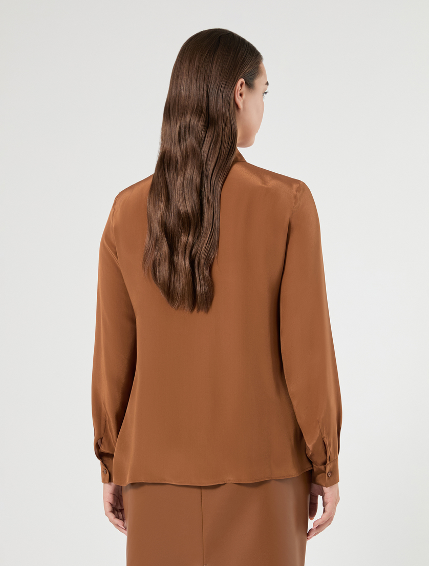 Crepe de chine shirt - TOBACCO - Marina Rinaldi - 4