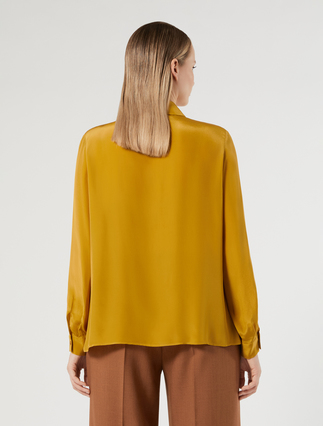 Crepe de chine shirt - MUSTARD - Marina Rinaldi - 4