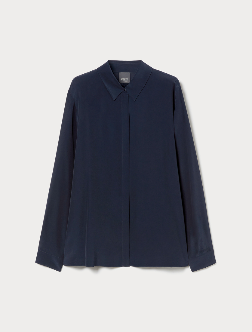Camicia in crêpe de Chine - BLU NOTTE - Marina Rinaldi