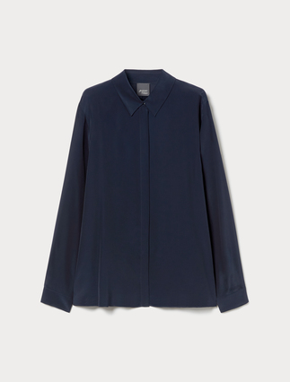 Camicia in crêpe de Chine - BLU NOTTE - Marina Rinaldi - 1