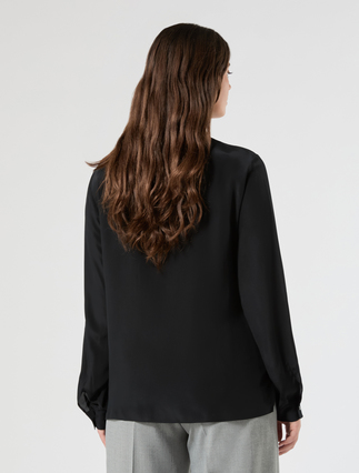 Camicia in crêpe de Chine - NERO - Marina Rinaldi - 4