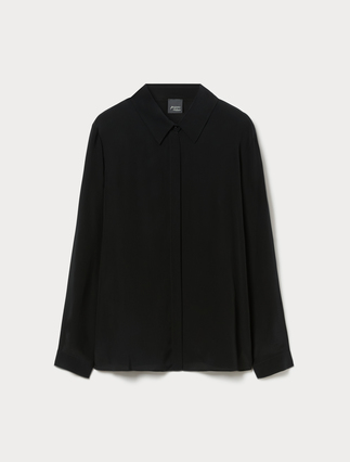 Camicia in crêpe de Chine - NERO - Marina Rinaldi - 1