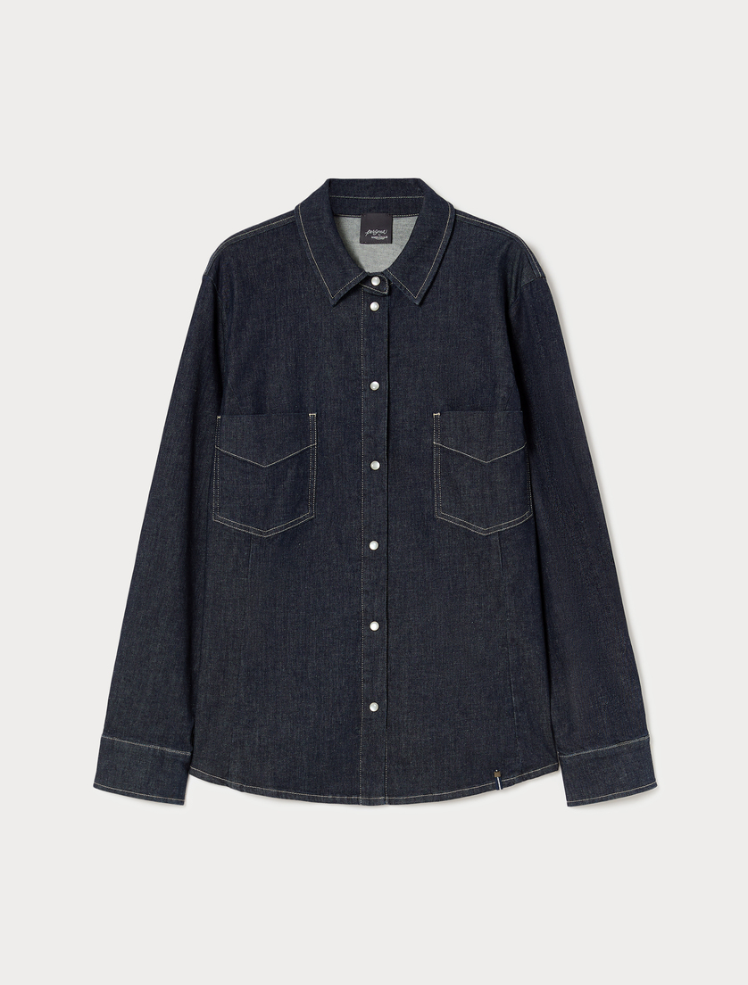 Denim shirt - MIDNIGHTBLUE - Marina Rinaldi