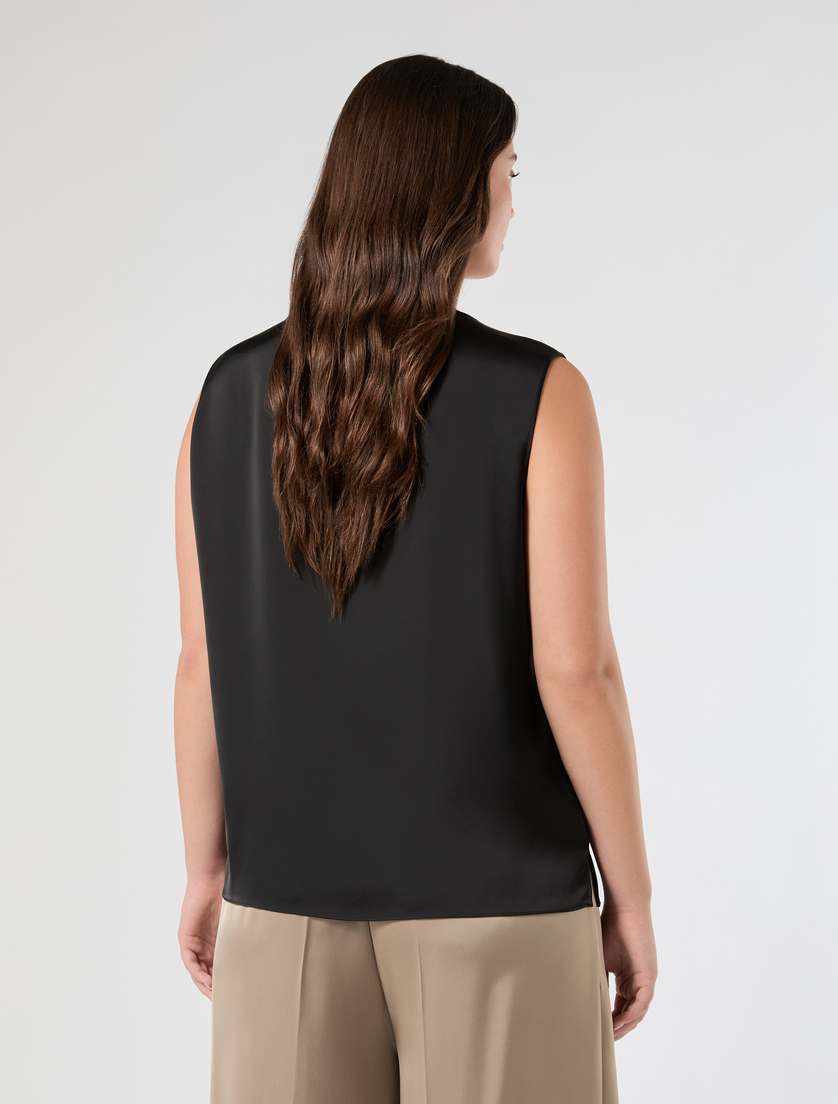 Satin top - BLACK - Marina Rinaldi - 4