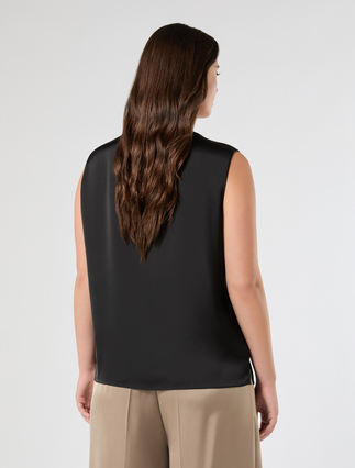 Satin top - BLACK - Marina Rinaldi - 4