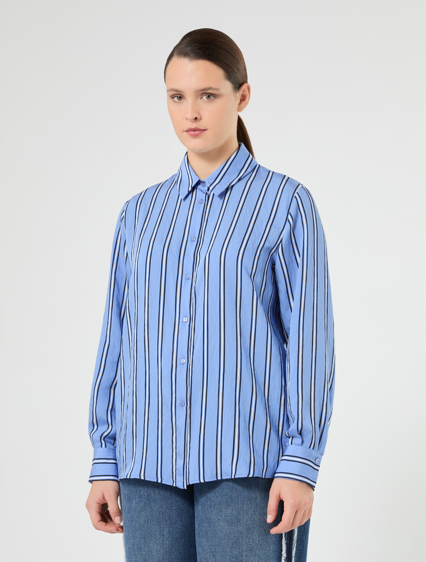 Yarn-dyed viscose shirt - LIGHT BLUE - Marina Rinaldi - 3