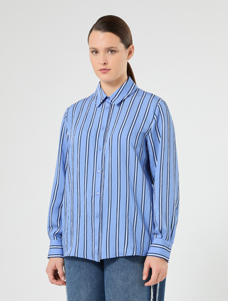 Yarn-dyed viscose shirt - LIGHT BLUE - Marina Rinaldi - 3