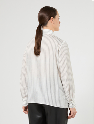 Yarn-dyed viscose shirt - WHITE - Marina Rinaldi - 4