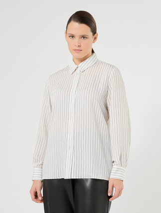 Yarn-dyed viscose shirt - WHITE
