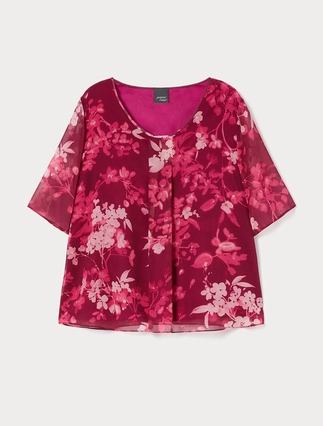 Printed georgette shirt - Marina Rinaldi